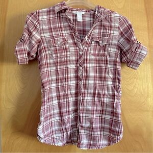 Charlotte Russe plaid button up